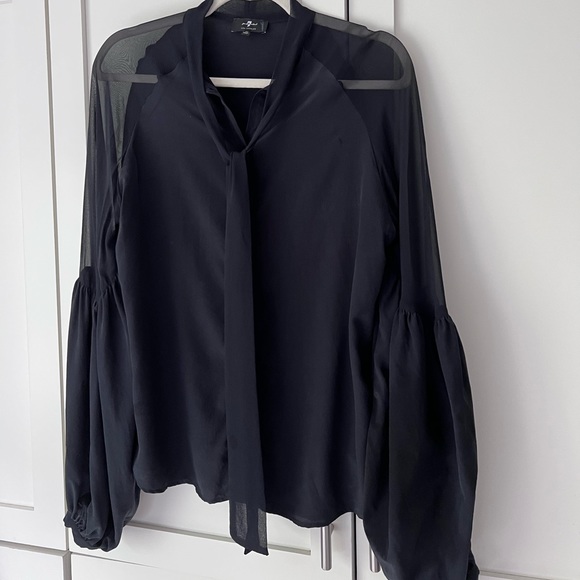7 for all mankind silk blouse - Picture 7 of 11